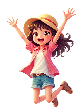 girl hopping